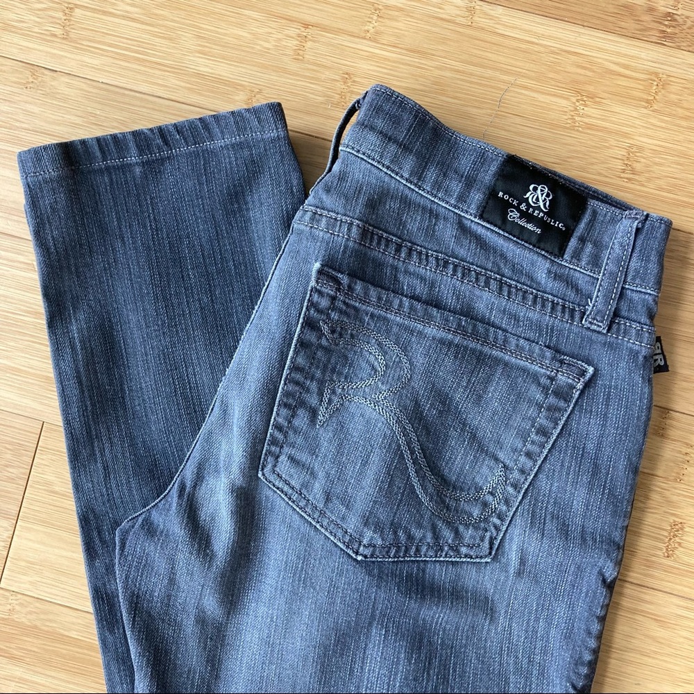 Rock & Republic Lowrise skinny Crazy  B!@#H in Sharpened Grey